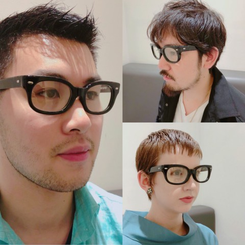 「FUZZ」 丸顔の人におススメです。88㎜厚の男前なフレームでEFFECTOR人気な形です。I recommend this shape for people with round faces. It is a very manly shape and very popular. 