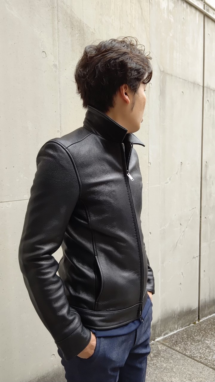 【美品！】ジュンハシモト　鹿革レザーシャツ　ZIP LEATHER SHIRTS