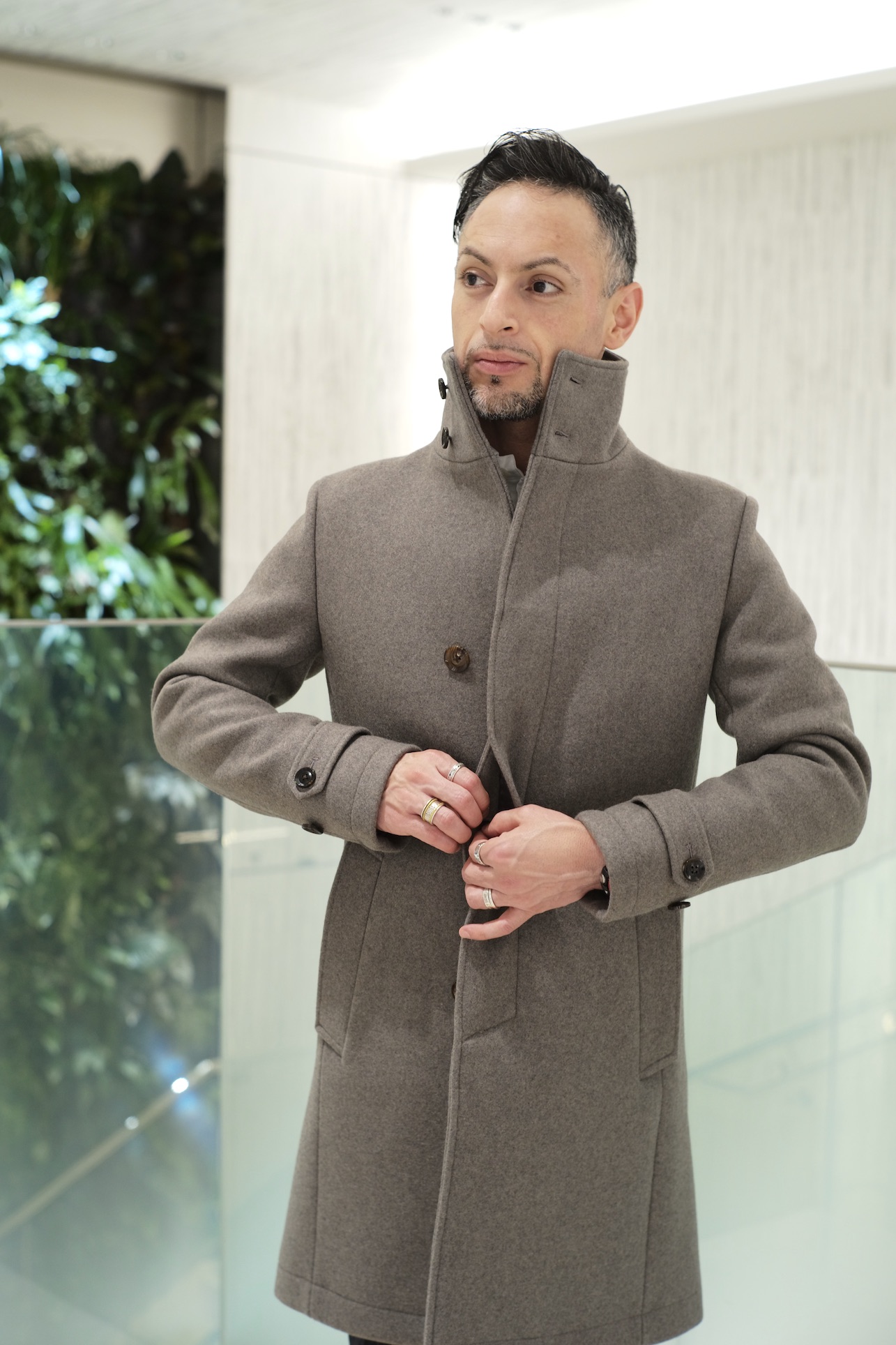 junhashimoto STAND COLLAR COAT | www.myglobaltax.com